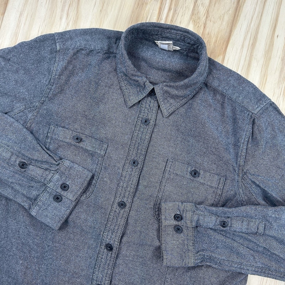 Duluth Trading Co Women's Long Sleeve Shirt Button Size L Workwear Utility Twill